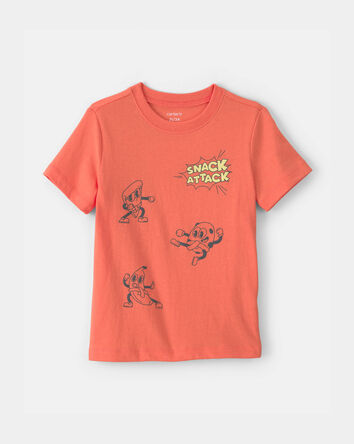 Tout-petit gar&ccedil;on - T-shirt imprim&eacute; Snack Attack - Orange, 