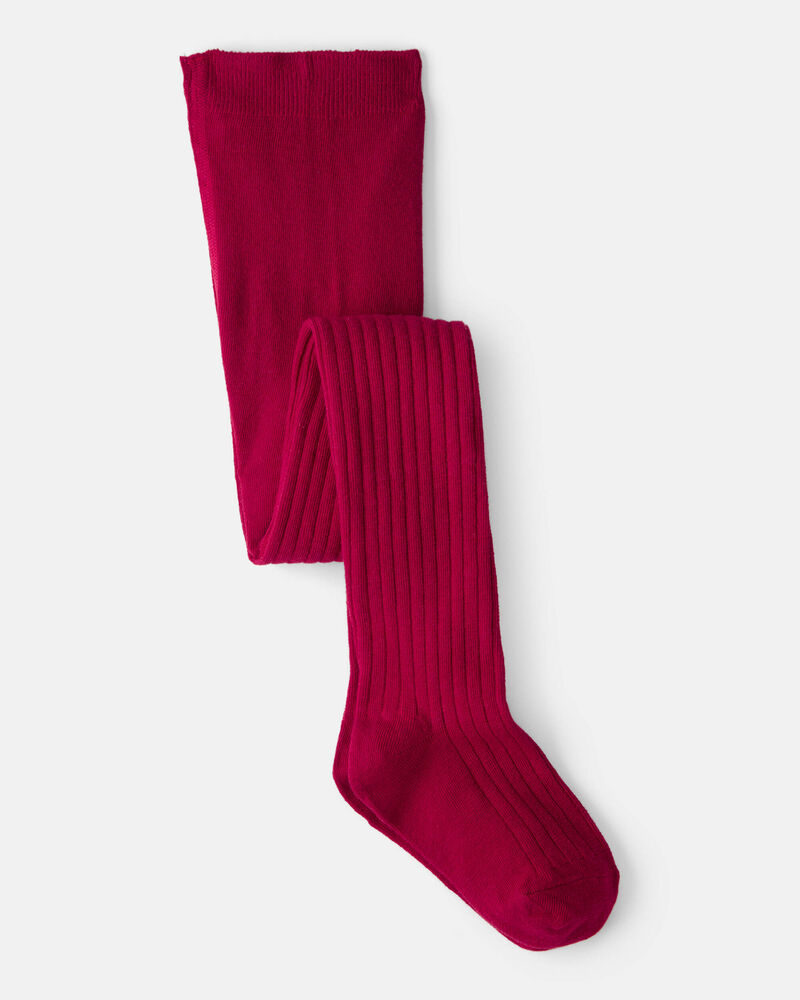 Girls Rib Tights - Red, image 1 of 2 slides