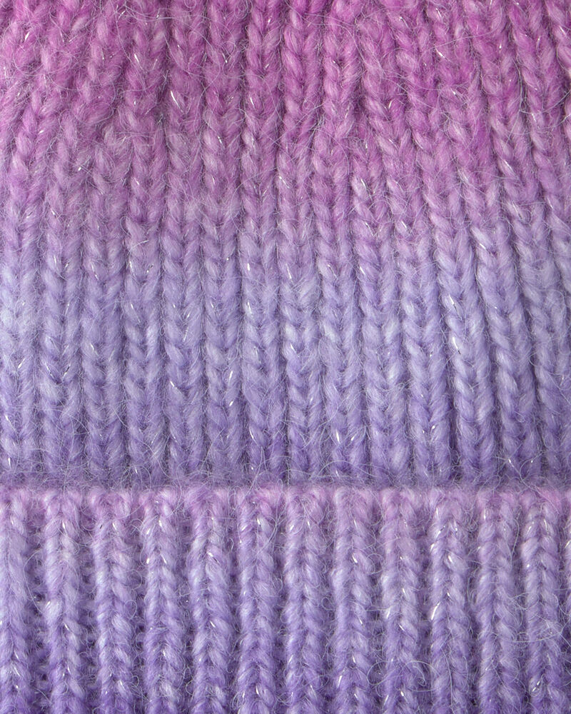 Filles - Tuque &agrave; pompon Lurex Kombi - Mauve, image 3 sur 3 diapositives