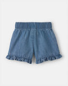 B&eacute;b&eacute; fille - Short en denim &agrave; volants - D&eacute;lav&eacute; moyen, image 2 sur 3 diapositives