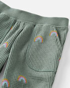 Baby 2-Piece Organic Cotton Waffle Knit Top & Pant Set, image 4 of 6 slides