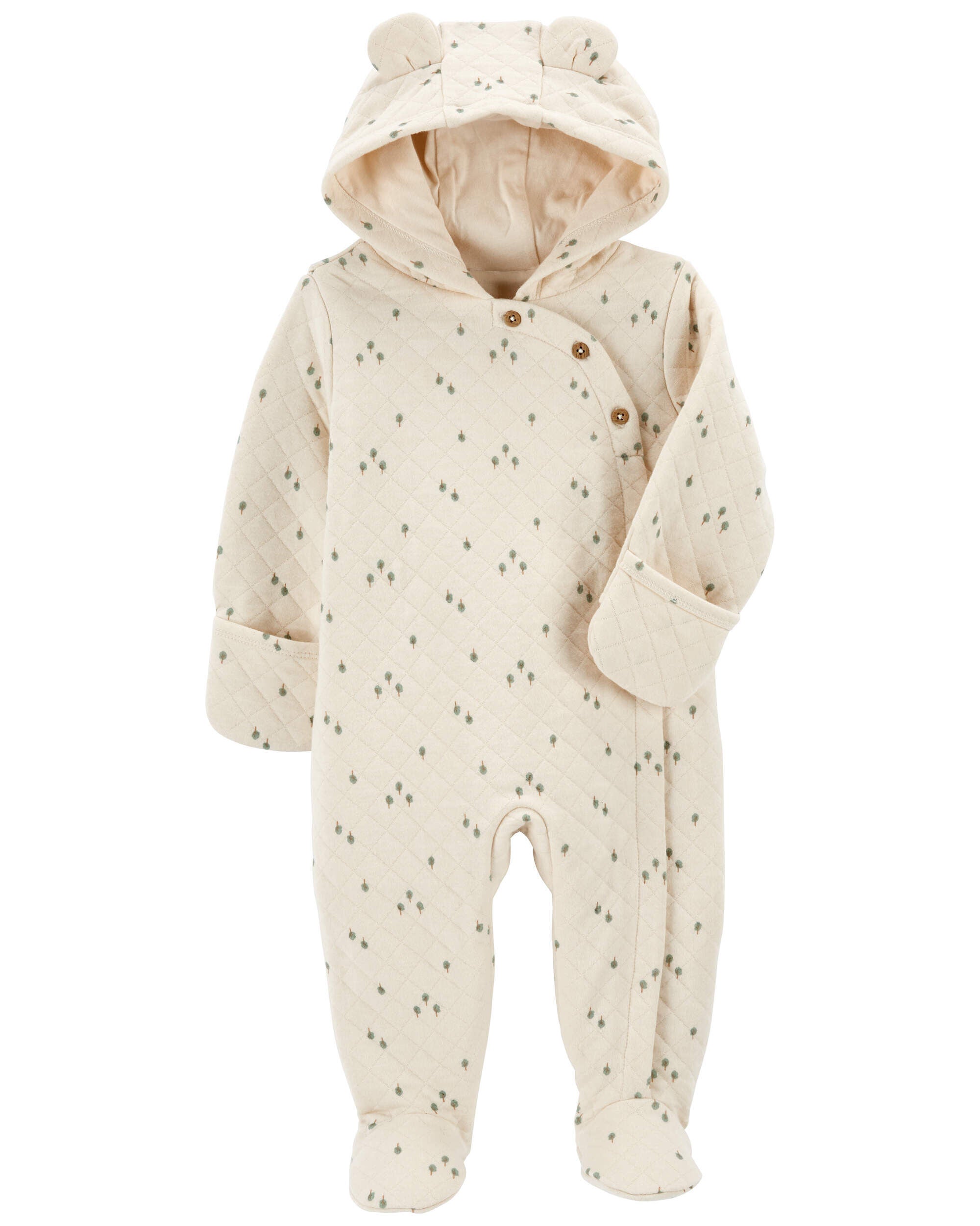Baby Girls Baby Hooded Quilted Jumpsuit NB Carter s