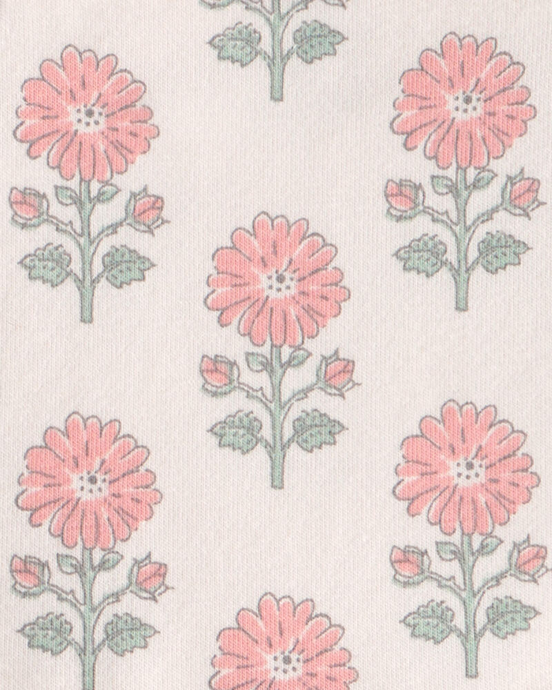 Baby Girl Organic Cotton Floral Tiered Dress, image 4 of 6 slides