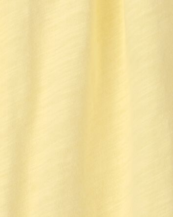 Baby Girl Ruffle Eyelet Sleeveless Romper - Yellow, 