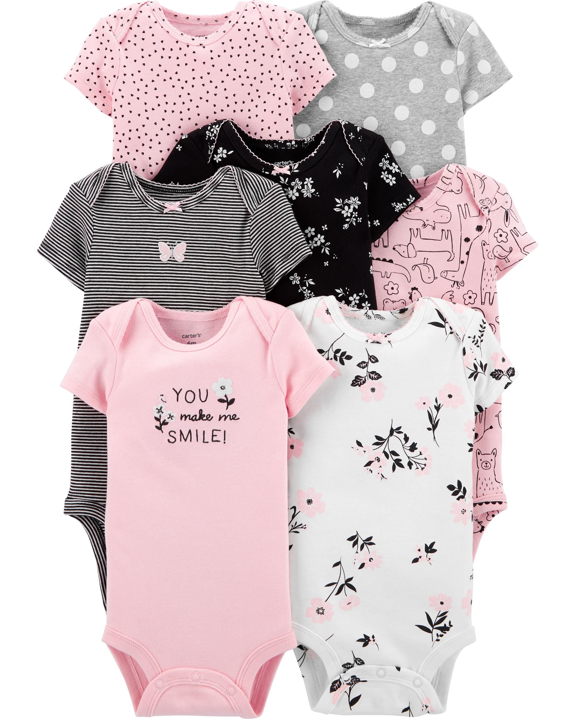 Multi 7 Pack Short Sleeve Bodysuits Carter s Canada