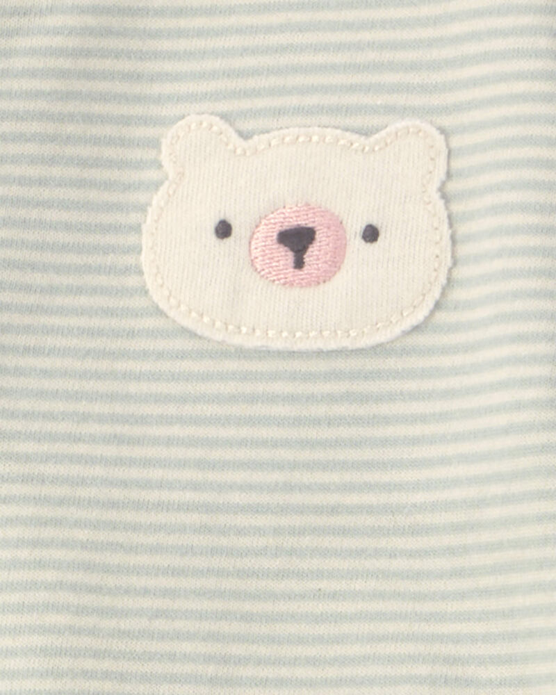 B&eacute;b&eacute; fille - Ensemble 3 pi&egrave;ces haut manches longues &agrave; motif ours et pantalon &ndash; Vert, image 3 sur 4 diapositives
