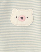 B&eacute;b&eacute; fille - Ensemble 3 pi&egrave;ces haut manches longues &agrave; motif ours et pantalon &ndash; Vert, image 3 sur 4 diapositives