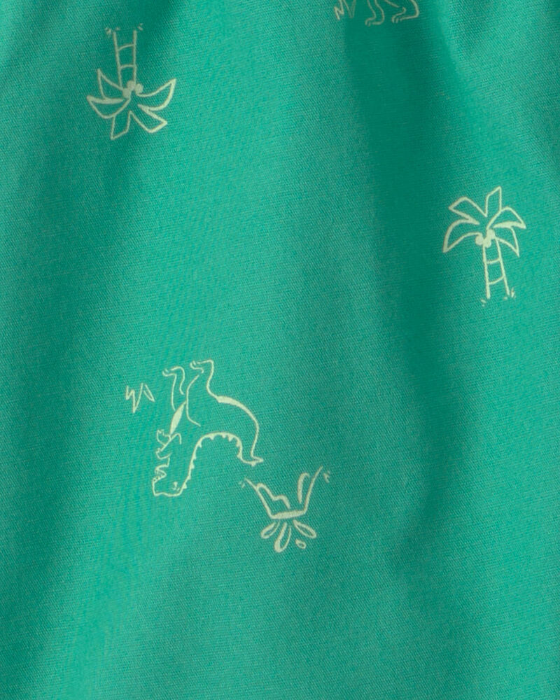 Toddler Boy 2-Piece Dinosaur Top & Short Set - Green, image 3 of 4 slides
