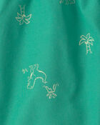 Toddler Boy 2-Piece Dinosaur Top & Short Set - Green, image 3 of 4 slides