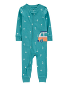 Toddler Car Palm Tree Snug Fit Cotton 1-Piece Pyjamas, image 1 of 4 slides