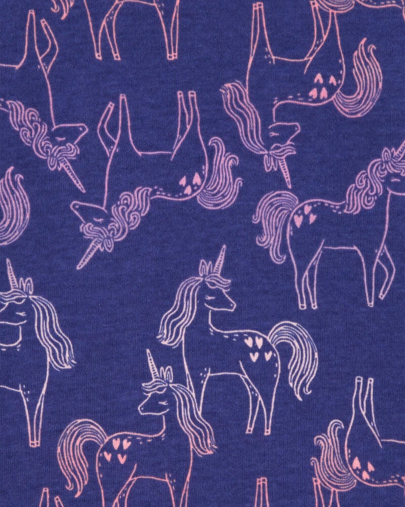 Kid 4-Piece Unicorn 100% Snug Fit Cotton Pyjamas, image 2 of 4 slides