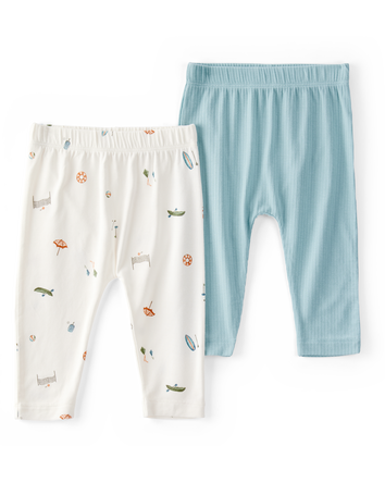 Baby Boy 2-Pack PurelySoft Pull-On Pants, 