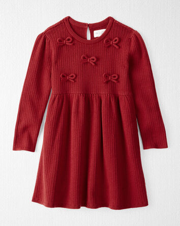 Toddler Girl Organic Cotton Sweater Knit Dress, 