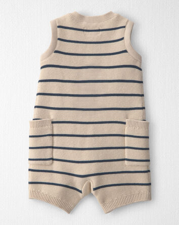 B&eacute;b&eacute; - Barboteuse en tricot de coton biologique &agrave; rayures, 