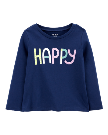 Toddler Happy Cotton Blend Peplum Tee, 