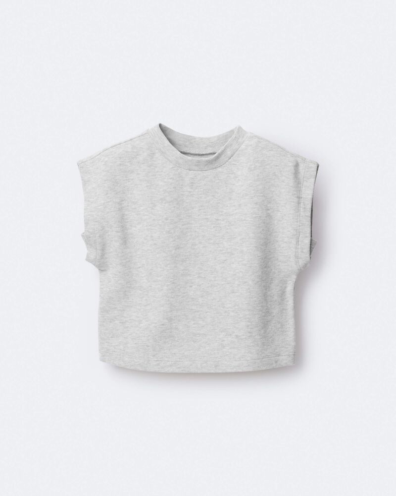 Toddler Girl Dolman-Sleeve Miriam Tee - Heather Grey, image 5 of 6 slides