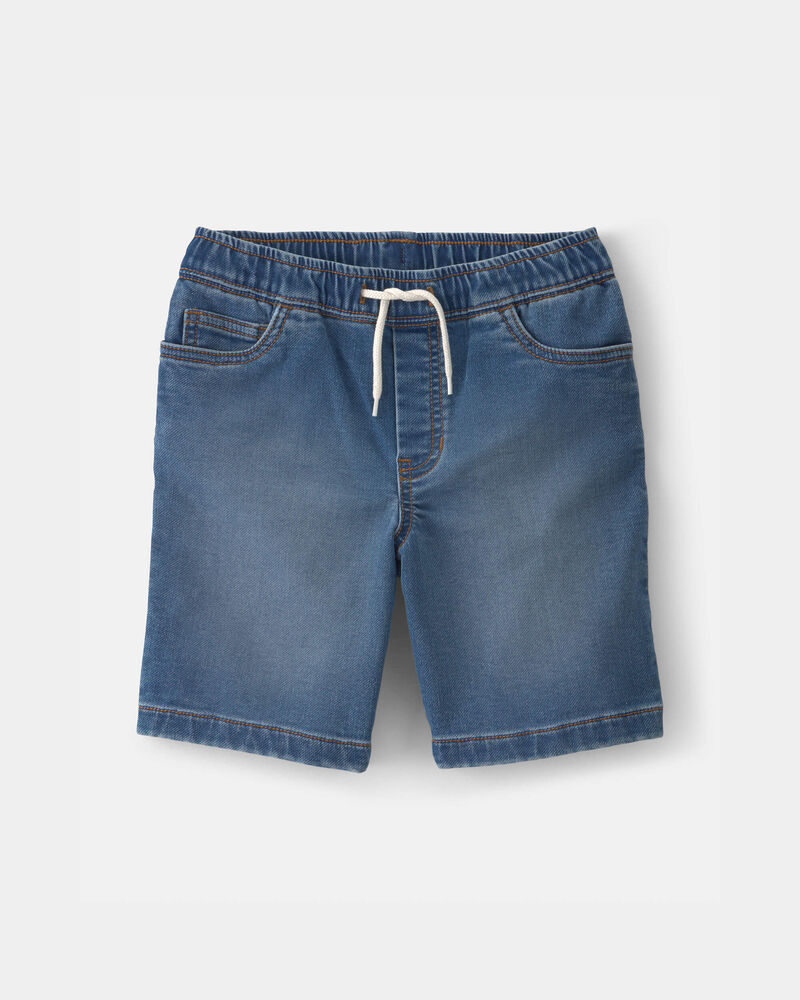 Gar&ccedil;ons - Short &agrave; cordon de serrage en denim - D&eacute;lav&eacute; moyen, image 1 sur 3 diapositives