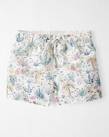 Toddler Recycled Tropical-Print Swim Trunks, 