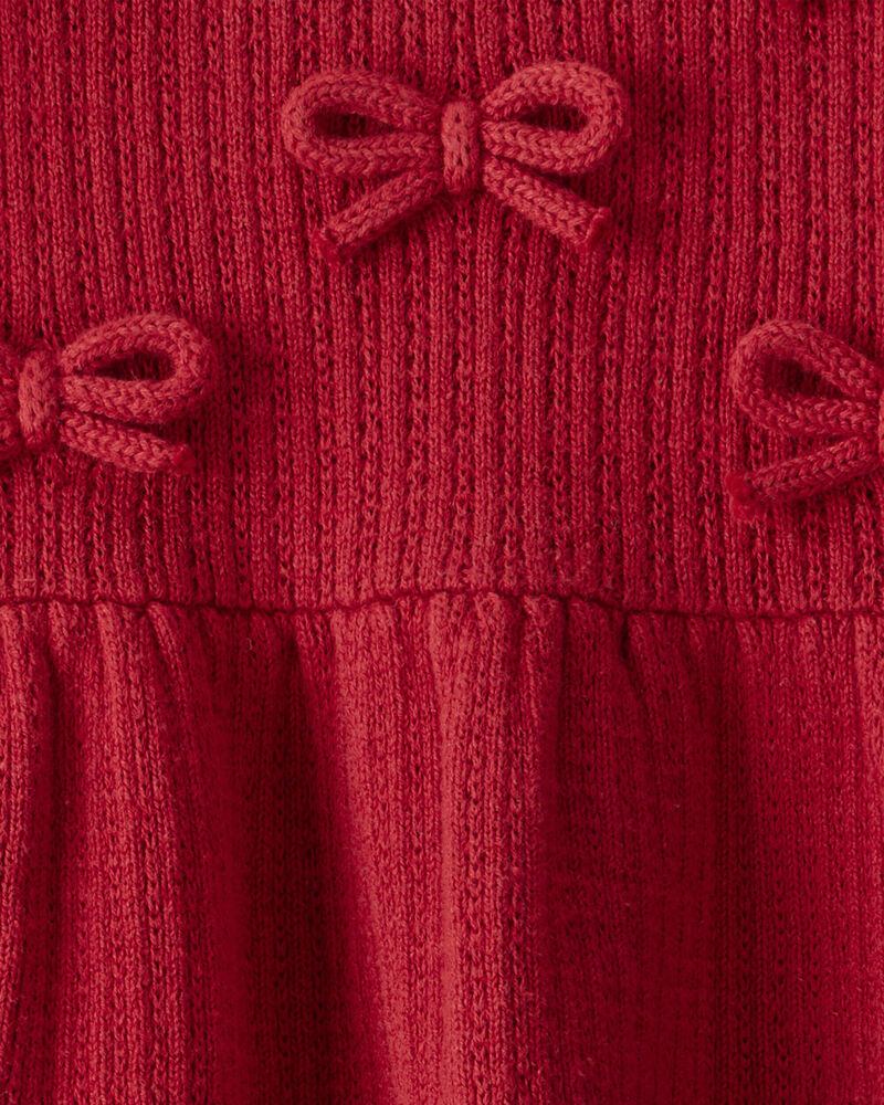 Baby Girl Organic Cotton Sweater Knit Dress, image 4 of 5 slides