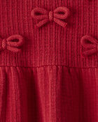 Baby Girl Organic Cotton Sweater Knit Dress, image 4 of 5 slides