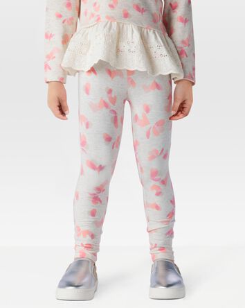 Toddler Heart-Print Stretch Leggings, 