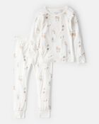 Toddler Dog Loose Fit 2-Piece Pyjamas - White, image 1 of 5 slides