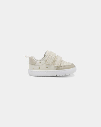 Baby Girl Every Step&reg; First Walker Heart Sneakers - Cream, 