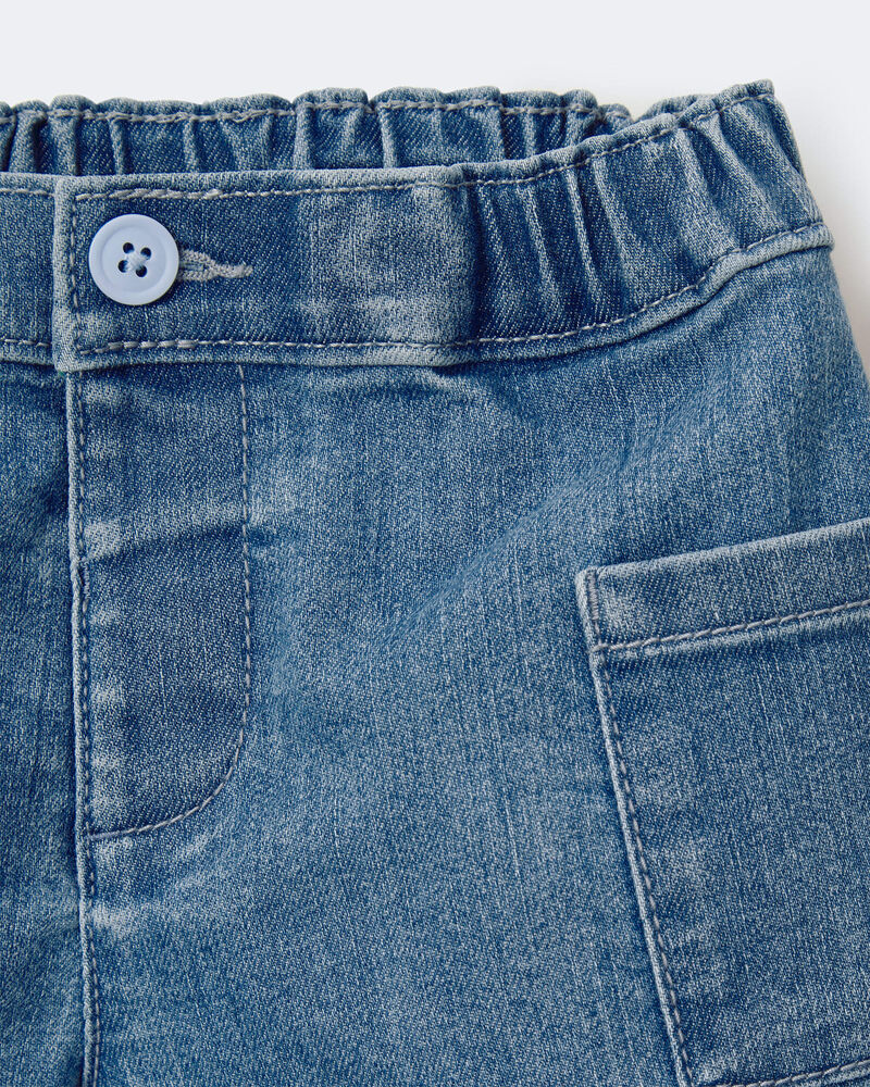 Toddler Girl Mom Short in Denim, image 7 of 7 slides