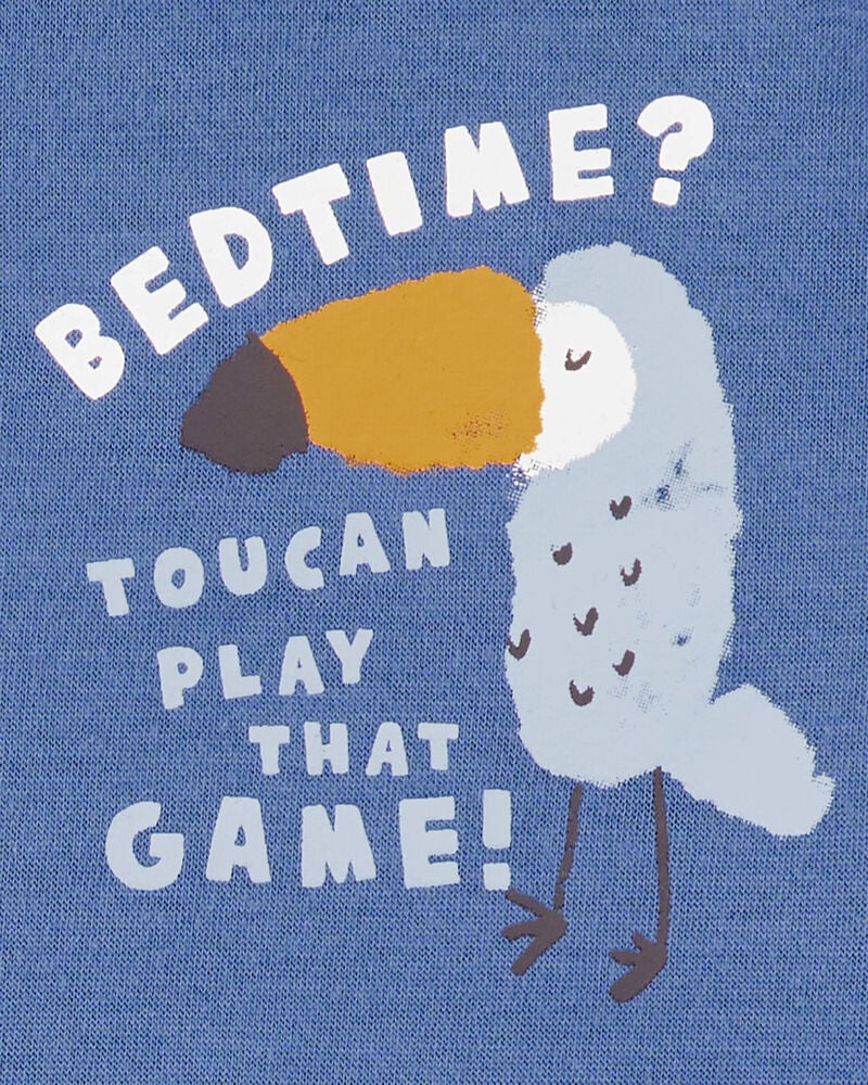 Toddler Bird Print Loose Fit 2-Piece Pyjamas, image 2 of 3 slides