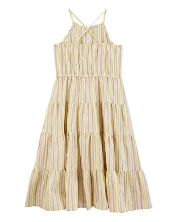 Kid Striped Woven Sleeveless Dress, 