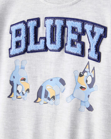 Tout-petit - Chandail en jersey bouclette de couleur contrastante Bluey - Gris, 