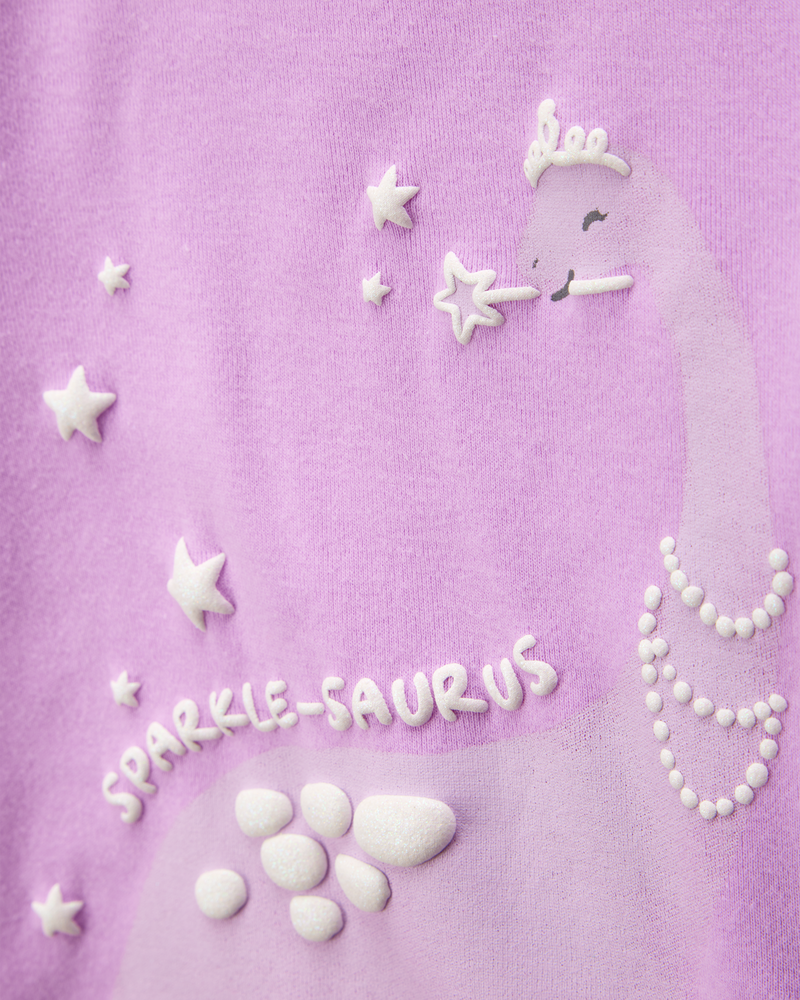 Toddler Dinosaur Print Snug Fit Cotton 4-Piece Pyjamas, image 2 of 5 slides