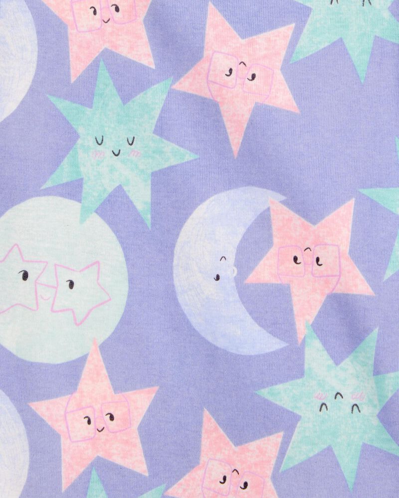 Toddler 4-Piece Moon & Stars 100% Snug Fit Cotton Pyjamas, image 3 of 4 slides