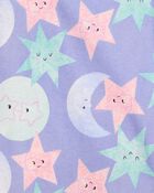 Toddler 4-Piece Moon & Stars 100% Snug Fit Cotton Pyjamas, image 3 of 4 slides
