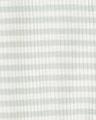 Baby Striped 2-Way Zip Ribbed Sleeper pyjamas, image 2 of 3 slides