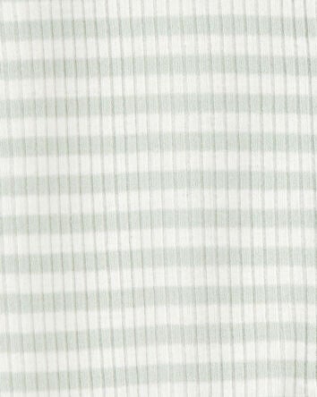 Baby Striped 2-Way Zip Ribbed Sleeper pyjamas, 