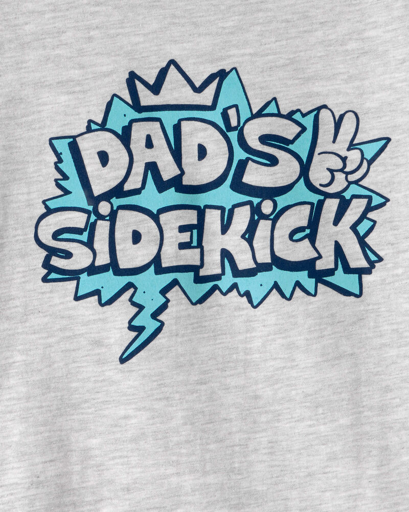 Toddler Boy 'Dad's Sidekick' Fathers Day Graphic Tee - Grey, image 2 of 3 slides