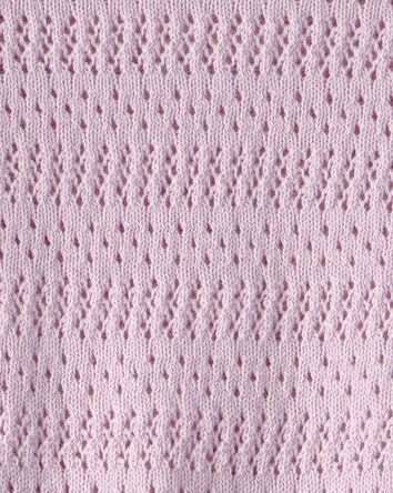 Baby Girl Scalloped Sweater - Purple, 