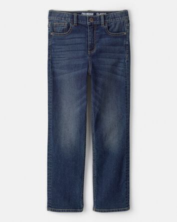 Boys Dark Wash Relaxed-Fit Classic Jeans, 