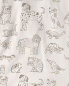 Kid 2-Piece Organic Cotton Pyjama in Pet-Print, image 3 of 4 slides