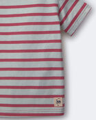 Toddler Boy Relaxed Tee in Stripes - Red/Blue, image 2 of 2 slides