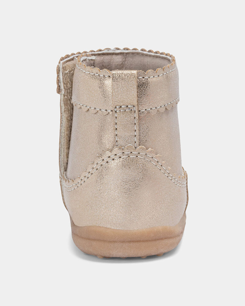 B&eacute;b&eacute; fille - Bottes m&eacute;talliques Every Step&reg; First Walker - Brun, image 3 sur 6 diapositives