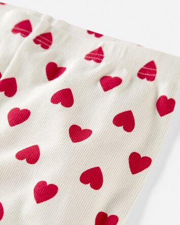 Kid Organic Cotton Pyjamas Set in Hearts, 