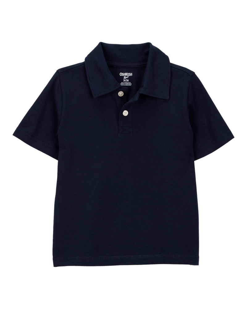 Toddler Pique Uniform Polo Shirt - Navy, image 1 of 3 slides