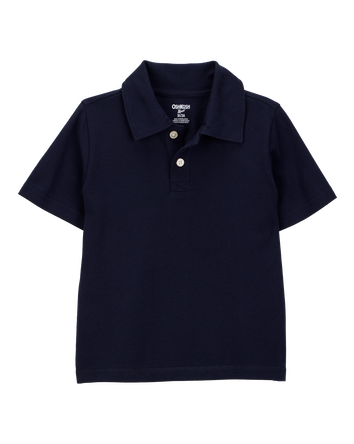 Toddler Pique Uniform Polo Shirt - Navy, 