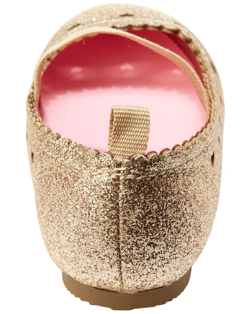 Kid Glitter Mary Jane Flat Shoes, image 3 of 7 slides