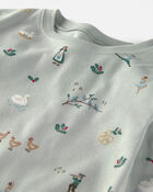 Kids 2-Piece Organic Cotton Pyjamas in 12 Days of Christmas Print, image 2 of 3 slides
