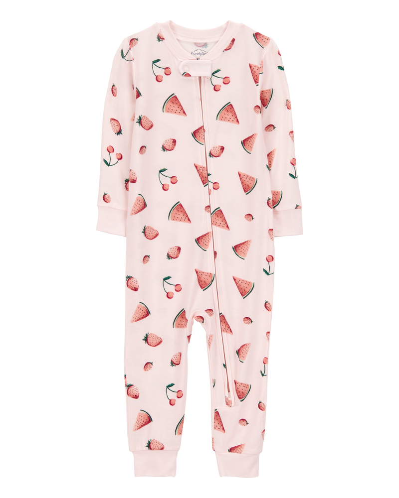 Bébé Pyjama 1 pièce PurelySoft à fermeture à glissière à melon d’eau, image 1 sur 5 diapositives