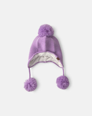 Filles - Tuque p&eacute;ruvienne &agrave; gland Kombi - Lilas, 