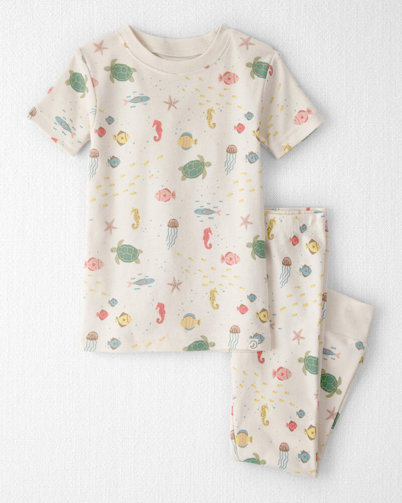 Toddler 2-Piece Organic Cotton Pyjamas in Under the Sea, image 1 of 4 slides
